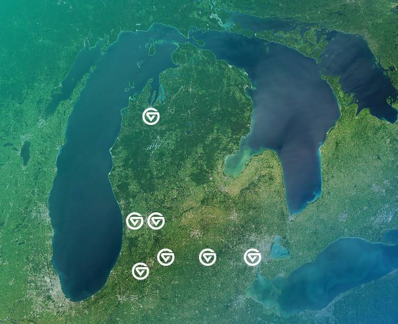 Map of locations